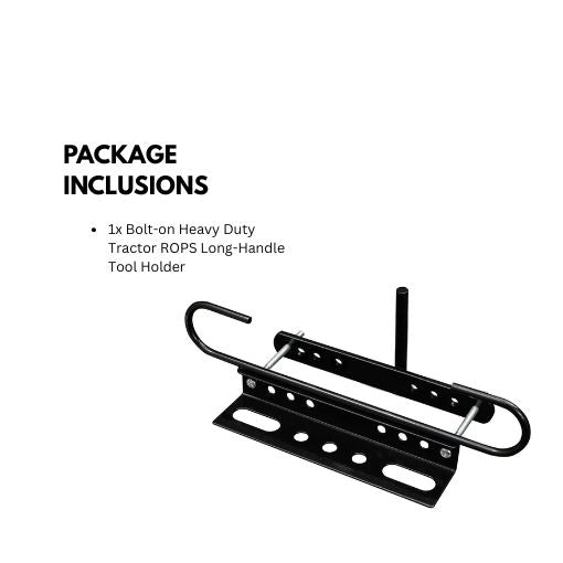 Bolt-on Heavy Duty Tractor ROPS Long-Handle Tool Holder