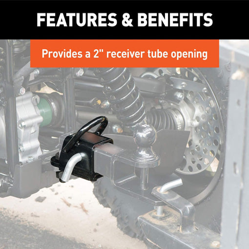 Bolt-On ATV/UTV Trailer Hitch Receiver Adapter