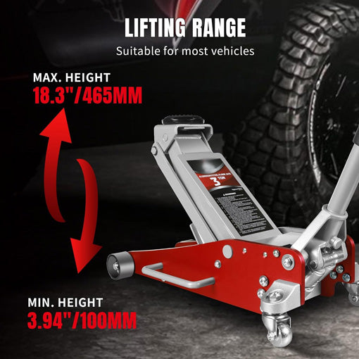 3-Ton Quick Rise Aluminum Floor Jack