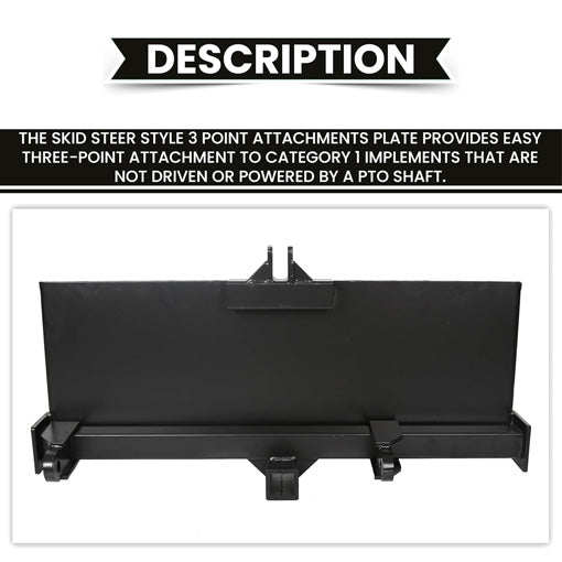 Skid Steer Universal 3 Point Attachment Adapter