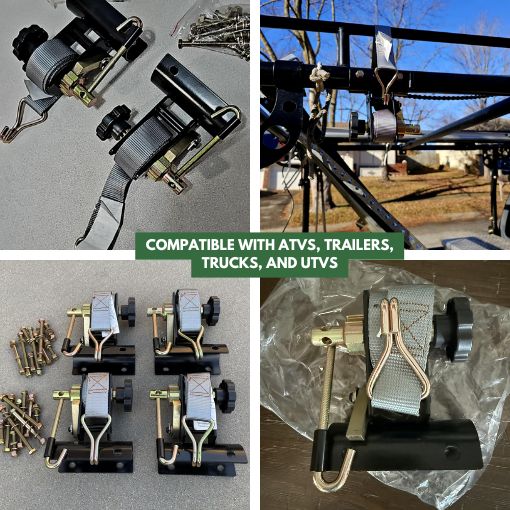Ladder Rack Ratchet Straps with J-Hook