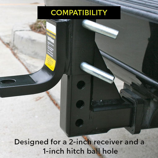 8-Position Adjustable Ball Mount Tow Hitch
