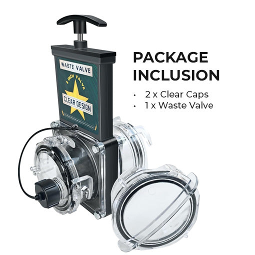 RV 3-inch Clear Waste Valve Sewer Gate