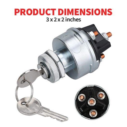 4-Position Universal Ignition Key Switch