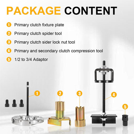 Complete Primary Clutch & Secondary Service Tools Kit