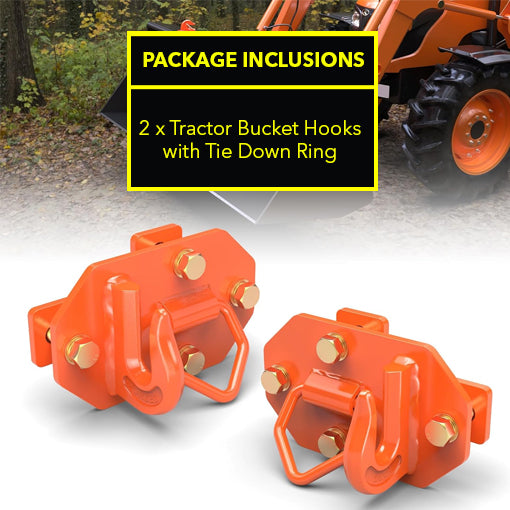 Tractor Bucket Hooks with Tie Down Ring