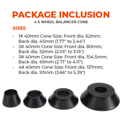 Wheel Balancer Adapter Cone Set