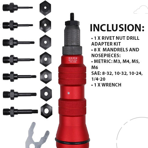 Rivet Nut Drill Adapter Kit