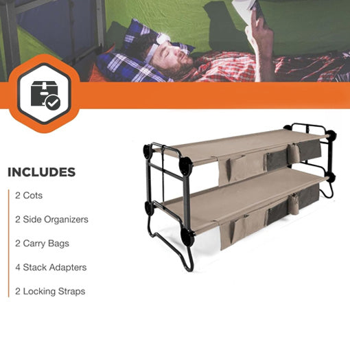Convertible 2-Person Bench and Double Camping Cot