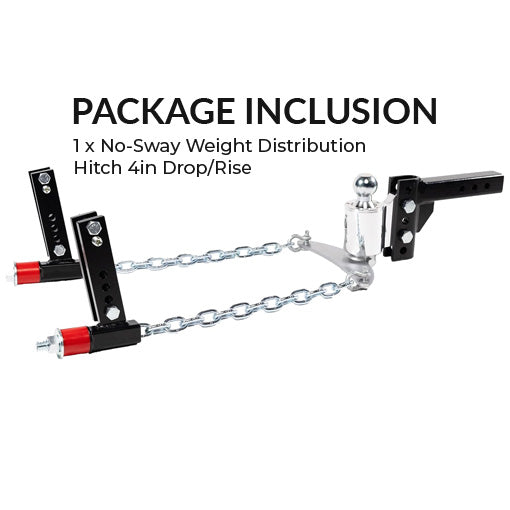 No-Sway Weight Distribution Hitch 4in Drop/Rise