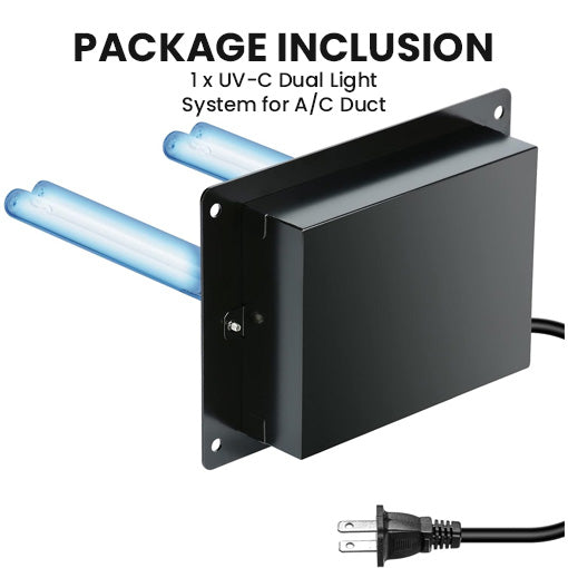 UV-C Dual Light System for A/C Duct