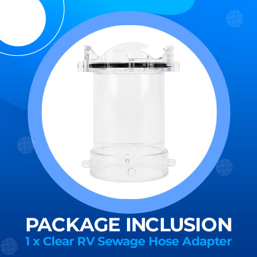 Clear RV Sewage Hose Adapter