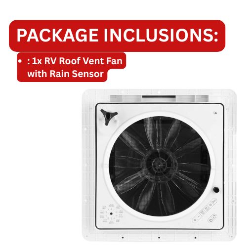 RV Roof Vent Fan with Rain Sensor