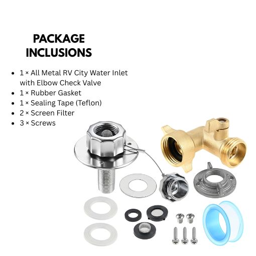 RV City Water Inlet Replacement with 90-Degree Elbow Connector