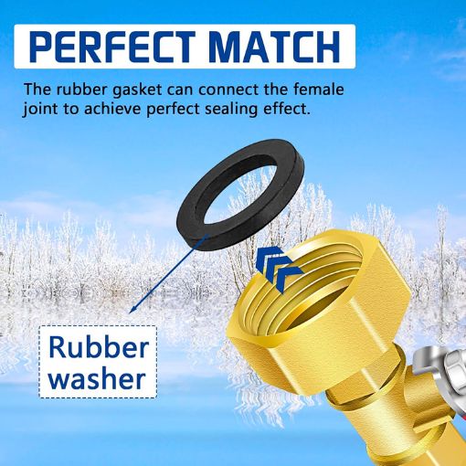 RV Winterize Blowout Adapter with Shut-off Valve Kit