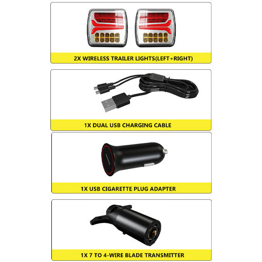 Wireless Magnetic Trailer Lights for Towing