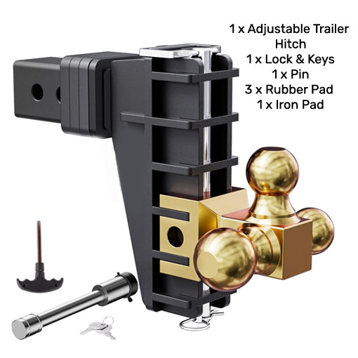Adjustable Tri-Ball Trailer Hitch