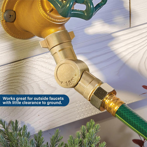 RV 180-Degree Rotating Hose Elbow Connector