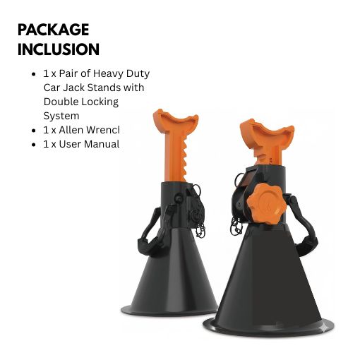 Heavy Duty Car Jack Stands with Double Locking System