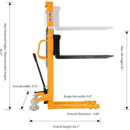 Manual Stacker Hand Pallet Forklift