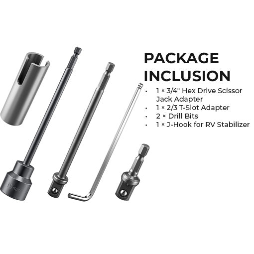 Trailer Jack Drill Adapter Set