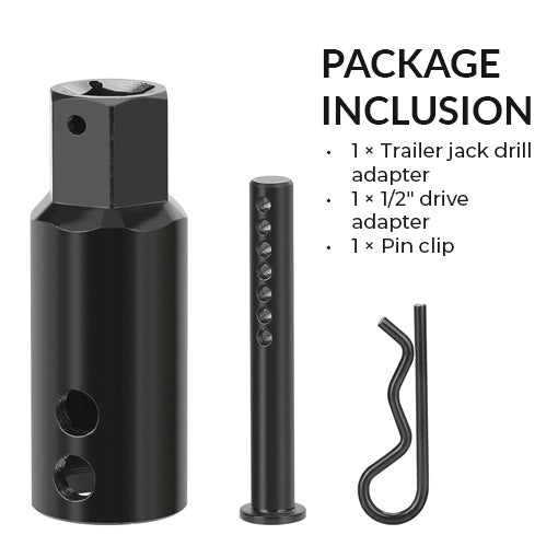 Heavy-Duty Trailer Jack Drill Adapter