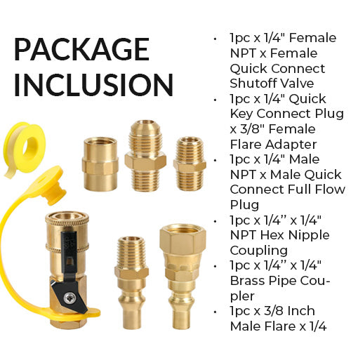 RV Propane Quick Connect Fittings