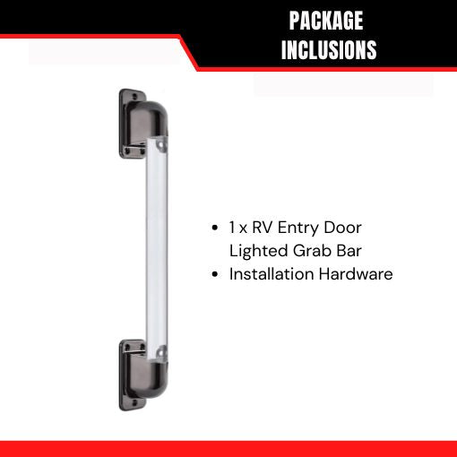 RV Entry Door Lighted Grab Bar