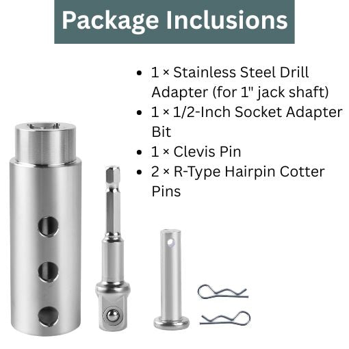 Trailer Jack Electric Drill Adapter