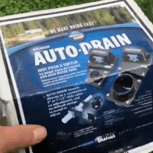 RV Auto-Drain Valve for Black or Gray Water Tanks
