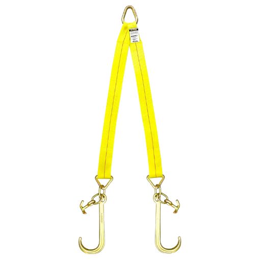 Towing Straps V Bridle with 15" J Hooks and T-J Hooks
