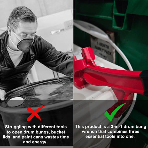 3-in-1 Drum Bung Wrench Opener