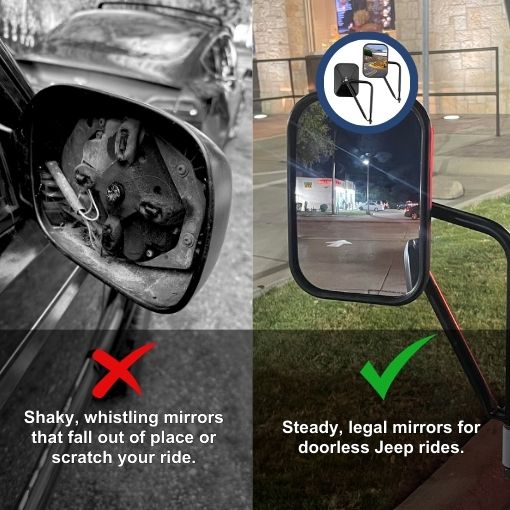 360 Rotation Doors Off Mirrors