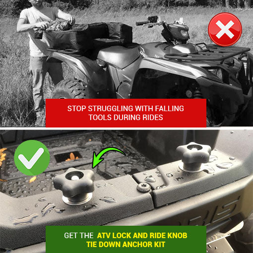 ATV Lock and Ride Knob Tie Down Anchor Kit