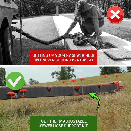 RV Adjustable Sewer Hose Support Kit