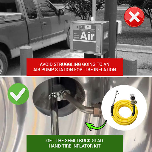 Semi Truck Glad Hand Tire Inflator Kit