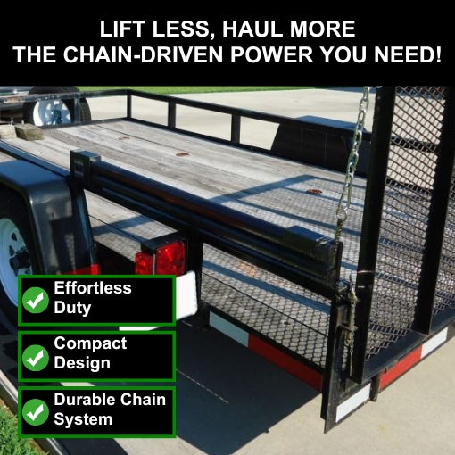 Double Barrel Chain Driven Trailer Gate Lift Assist