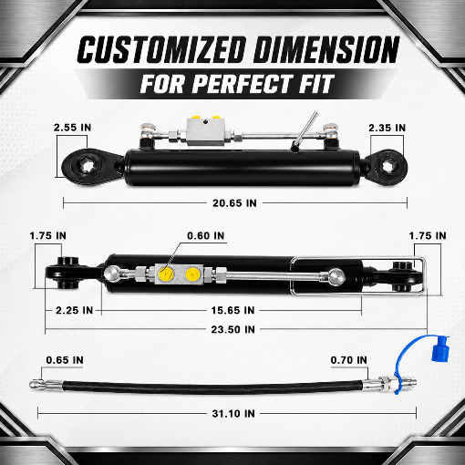 Hydraulic Top Link Cat. 1-1 with Locking Block 20 7/8” - 31 7/8”