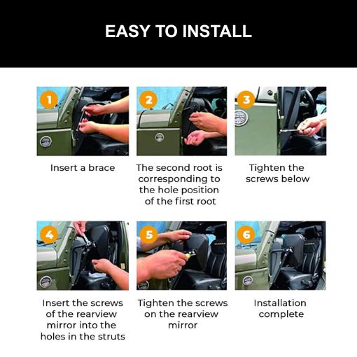 360 Rotation Doors Off Mirrors