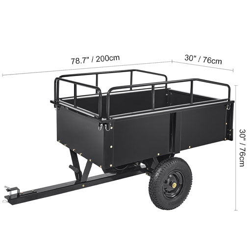 ATV Trailer Heavy Duty Steel Dump Cart