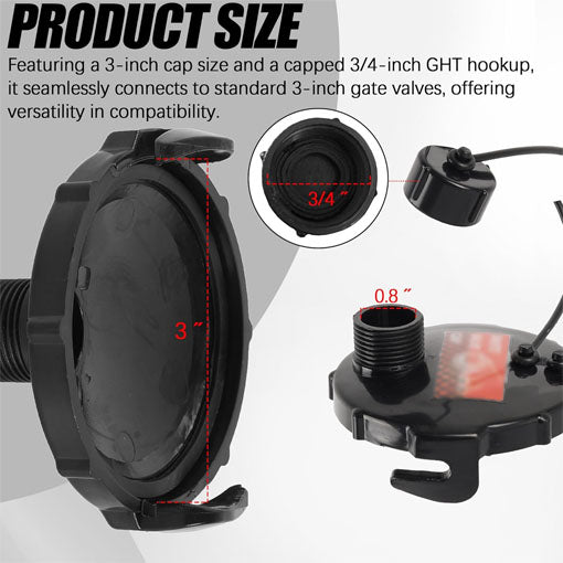 RV Waste Valve Cap with Bayonet Hook