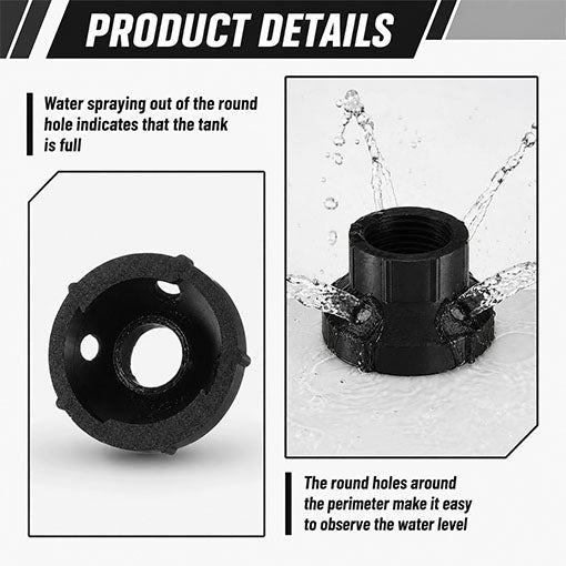 2-Pack Hands-Free RV Fresh Water Tank Fill Hose Adapter