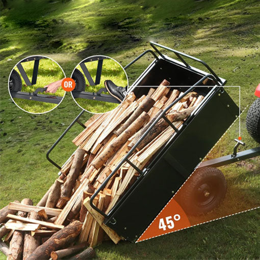 ATV Trailer Heavy Duty Steel Dump Cart