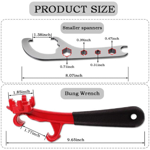 3-in-1 Drum Bung Wrench Opener