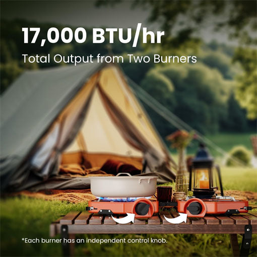 Foldable 2 Burner Camping Stove