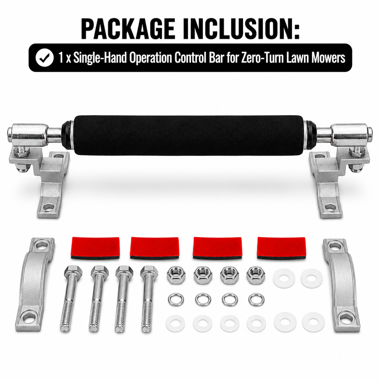 Single-Hand Operation Control Bar for Zero-Turn Lawn Mowers