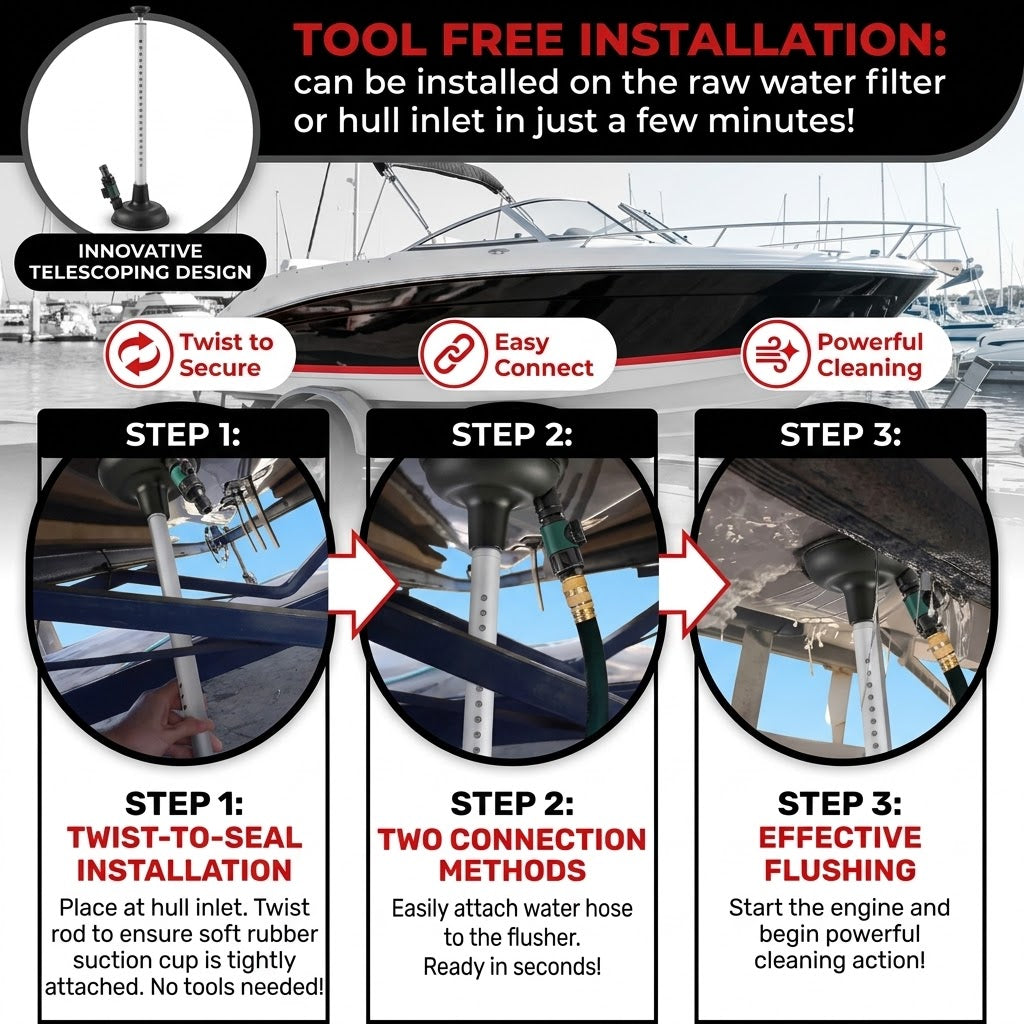 Quick Connect Universal Inboard Engine Motor Flusher