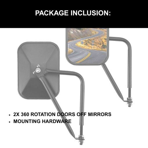 360 Rotation Doors Off Mirrors