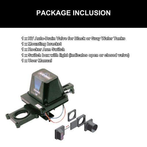 RV Auto-Drain Valve for Black or Gray Water Tanks