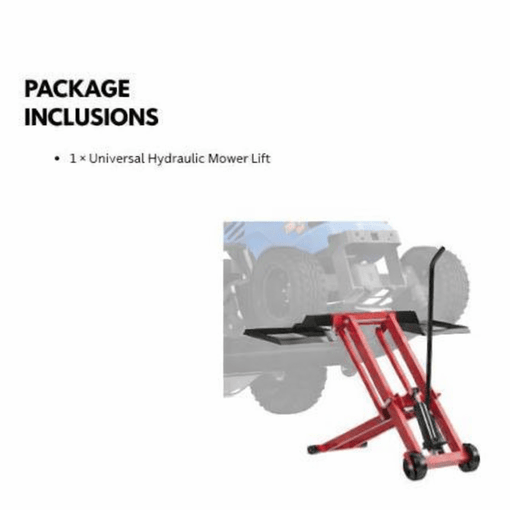 Universal Hydraulic Mower Lift